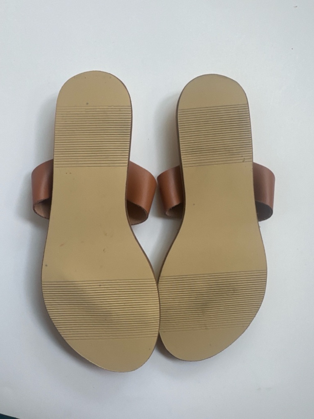Naughty Monkey Brown Tan Braided Toe-Loop Flats Slide Sandals - Picture 4 of 4